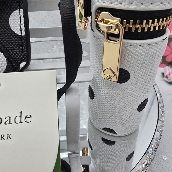 Kate Spade x Target Polka Dot Card Case & Lipstick Holder Bag Charm Set - Picture 15 of 16